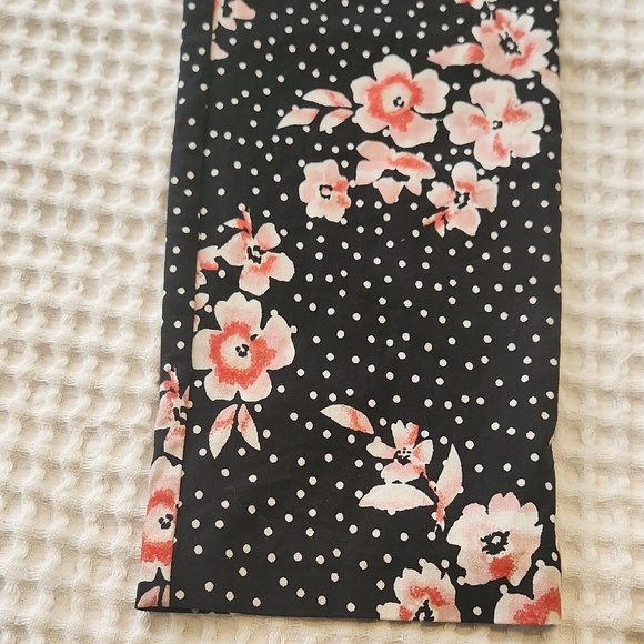 Jules & Leopold Black Polka Dot Pants with Pink Floral Accents Sz SM - Picture 7 of 13